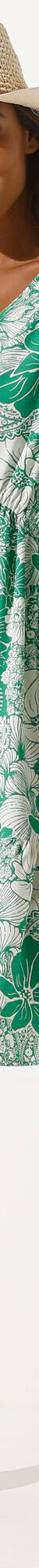 Robe courte imprimé fleuri (écru / vert) Robe courte imprimé fleuri (écru / vert)